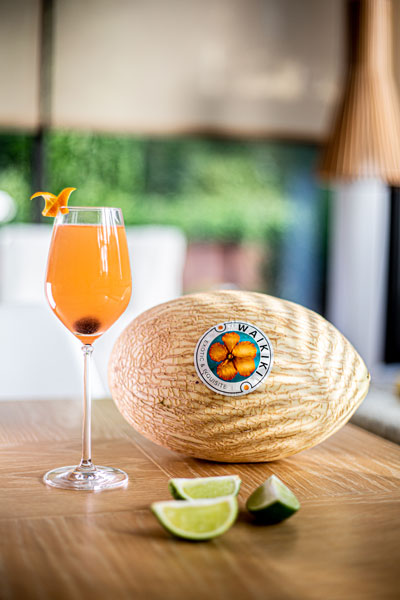 Cóctel con melón Waikiki Sunset